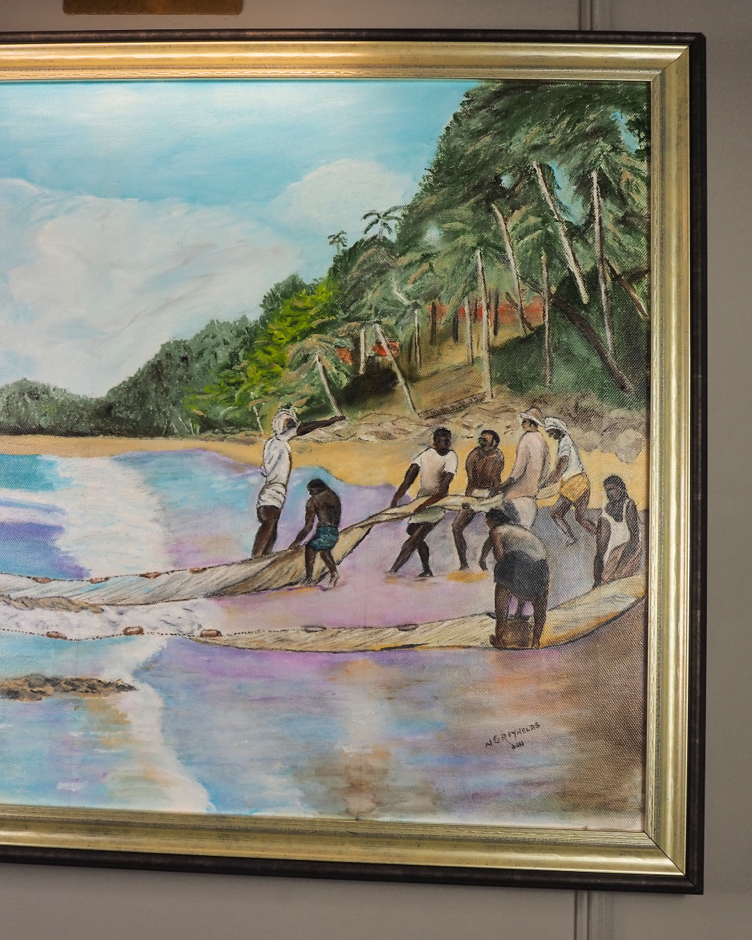 Large Oil Painting by N.G. Reynolds- UK Artist - Thailand Part 4 ( 83 x 58 cm )