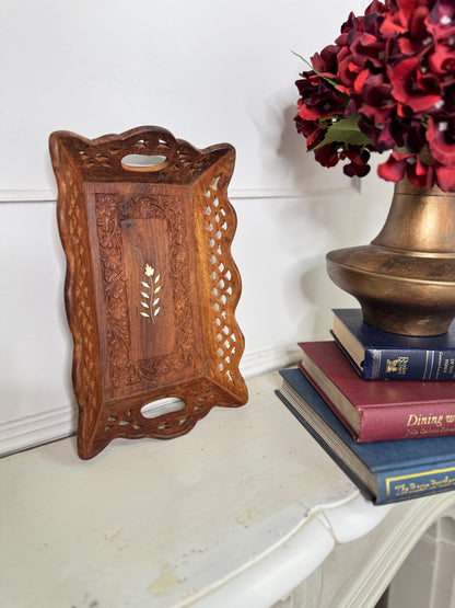 Vintage Rustic Indian Wooden Tray