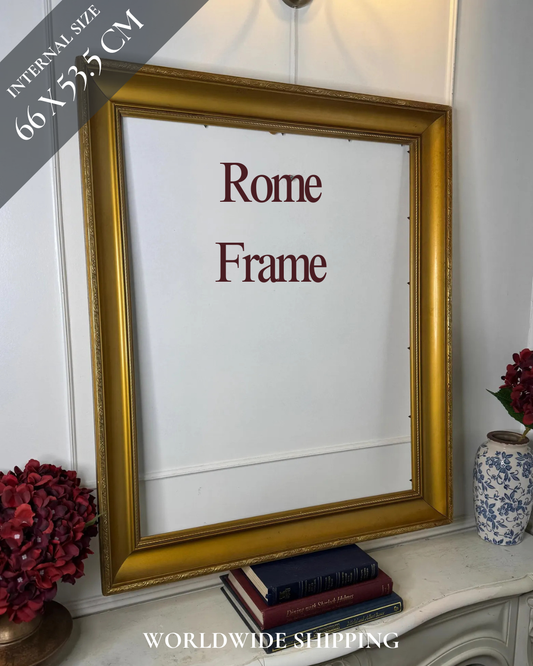 Extra Thick Antique Gold Frame – Large Rome Ornate Frame