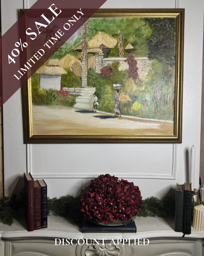 Large Oil Painting by N.G. Reynolds- UK Artist - Thailand Part 3 ( 86 x 70 cm )