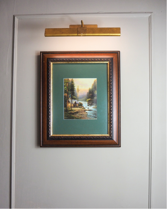 Thomas Kinkade –  Evening in the forest '95 Framed Print