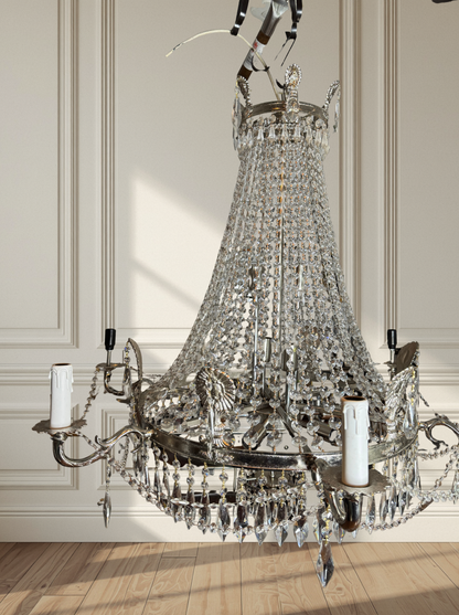 XXL Versailles Crystal Vintage French 16-Light Empire Ballroom Ceiling Chandelier
