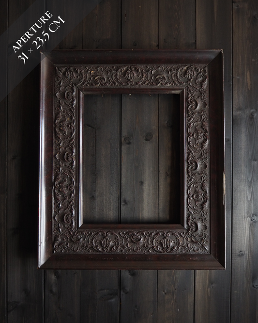 The Calvera - Original Hand-Carved Victorian Black Ornate Rare Frame