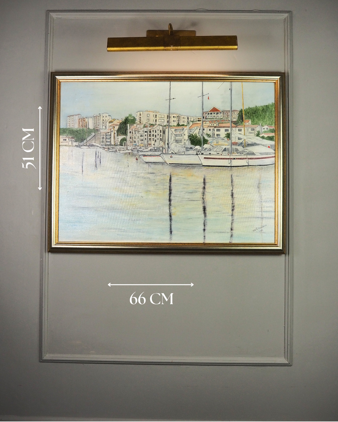 The Port of Menorca - Original Oil Painting by N.G. Reynolds