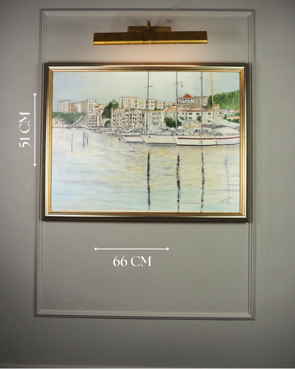 The Port of Menorca - Original Oil Painting by N.G. Reynolds