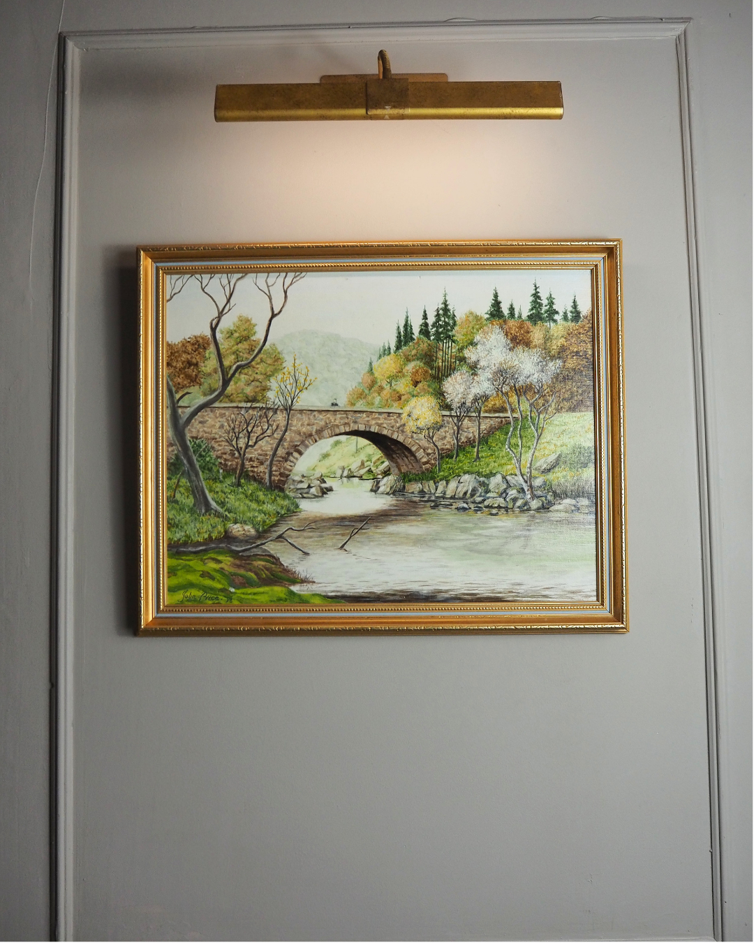 Vintage Landscape Oil Painting by John Price - 1998