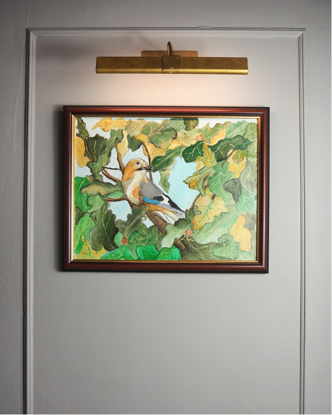 Song Among the Leaves - Original Oil Painting by N.G. Reynolds
