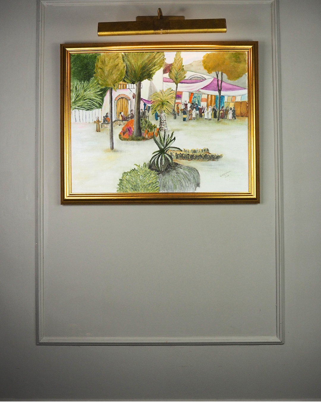 Market Strolls  - Original Oil Painting by N.G. Reynolds