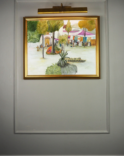 Market Strolls  - Original Oil Painting by N.G. Reynolds