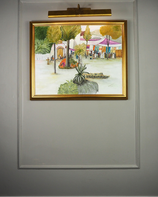 Market Strolls  - Original Oil Painting by N.G. Reynolds