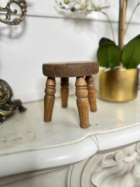 Vintage Rustic Decor Wooden Mini Plant Stand