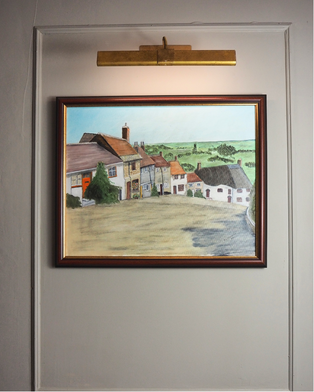 Where the Cottages Bloom - Original Oil Painting by N.G. Reynolds