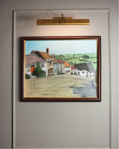 Where the Cottages Bloom - Original Oil Painting by N.G. Reynolds
