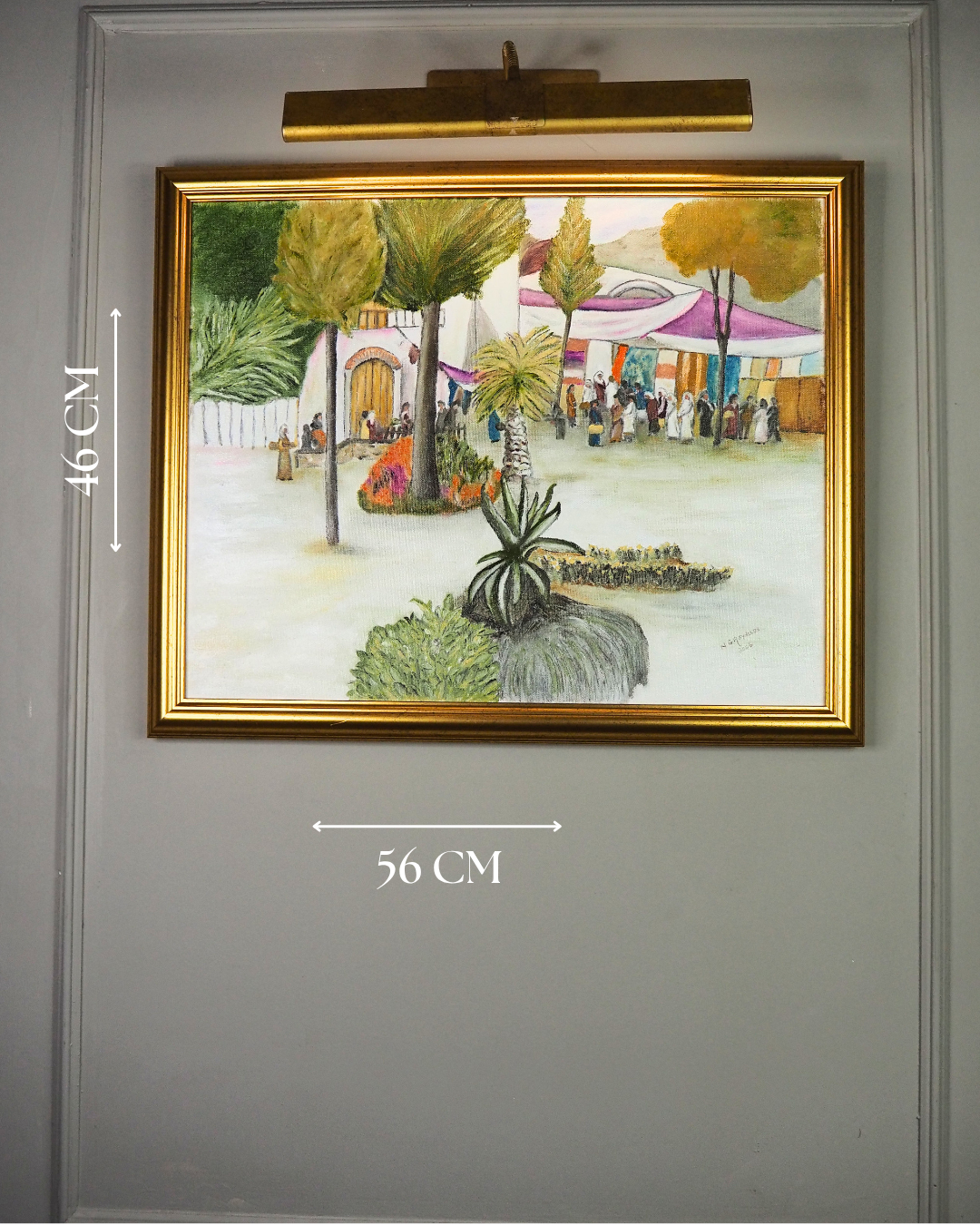 Market Strolls  - Original Oil Painting by N.G. Reynolds