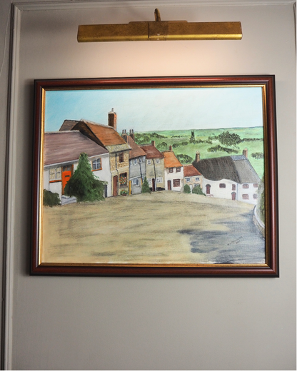 Where the Cottages Bloom - Original Oil Painting by N.G. Reynolds