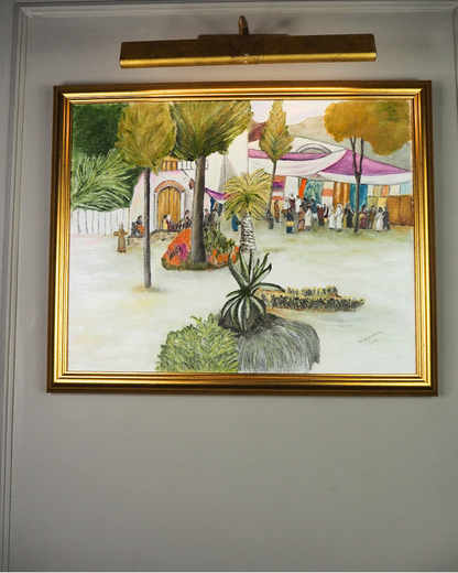Market Strolls  - Original Oil Painting by N.G. Reynolds