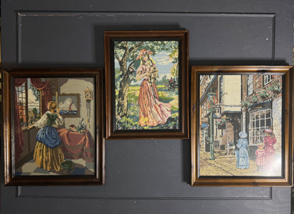 Stroll Through Time – Hand-Stitched Gobelin Embroidery Art