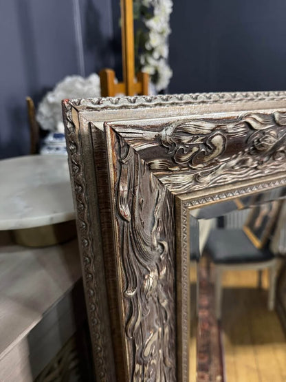 Vintage HUGE & Heavy  Thick Wooden Bronze Frame