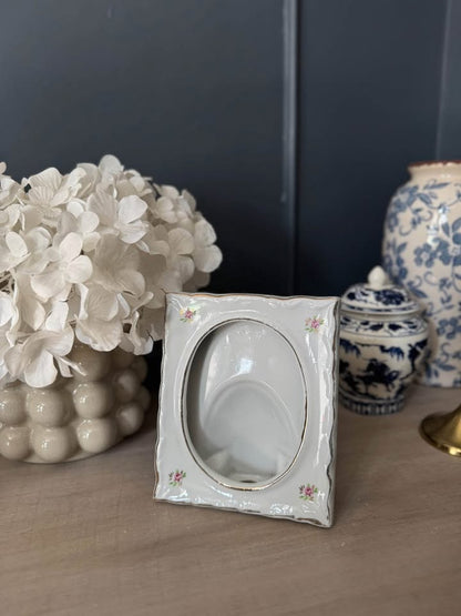 Vintage Small Ceramic Photo Frame – Unique Handcrafted Design