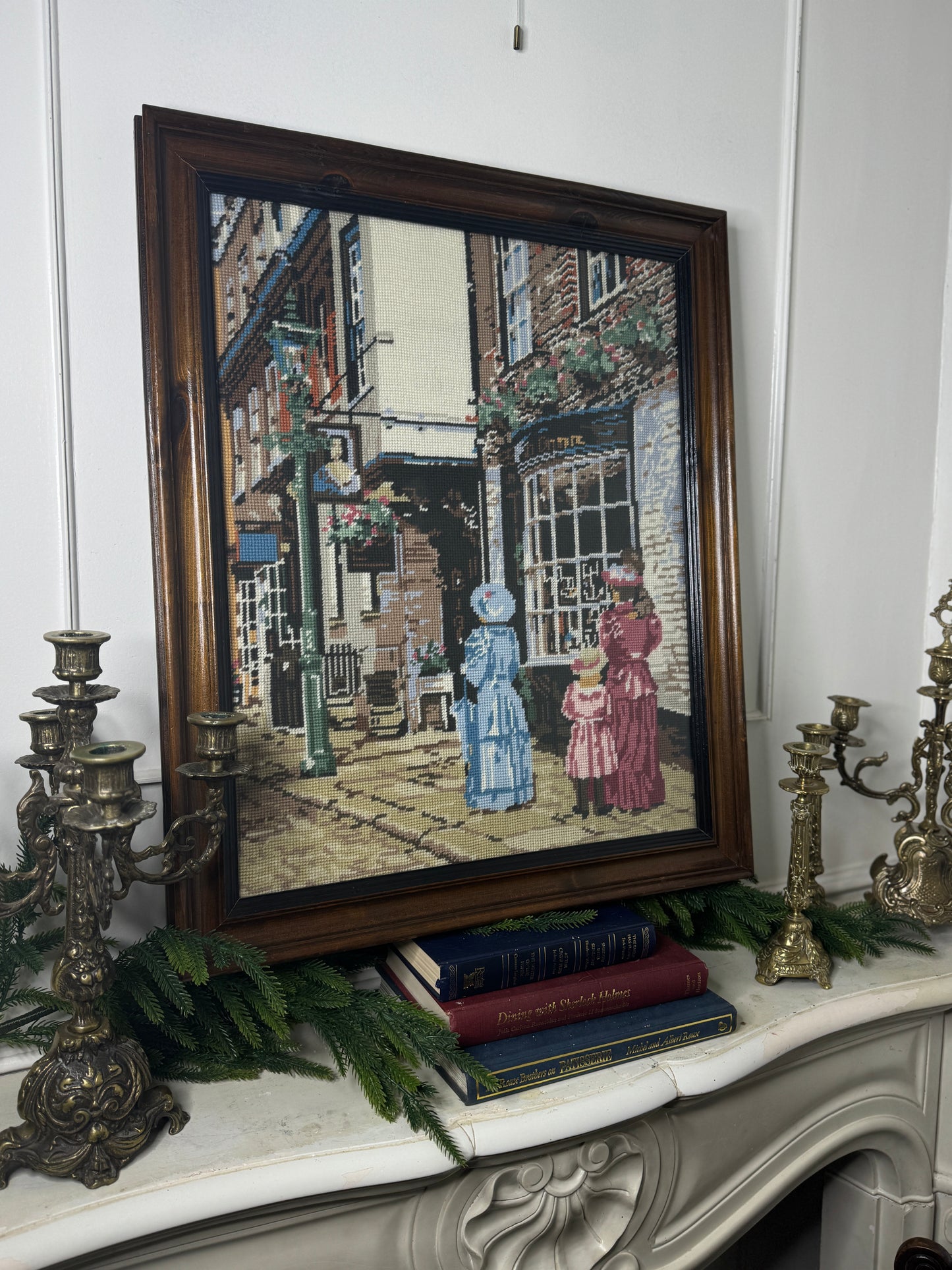 Stroll Through Time – Hand-Stitched Gobelin Embroidery Art