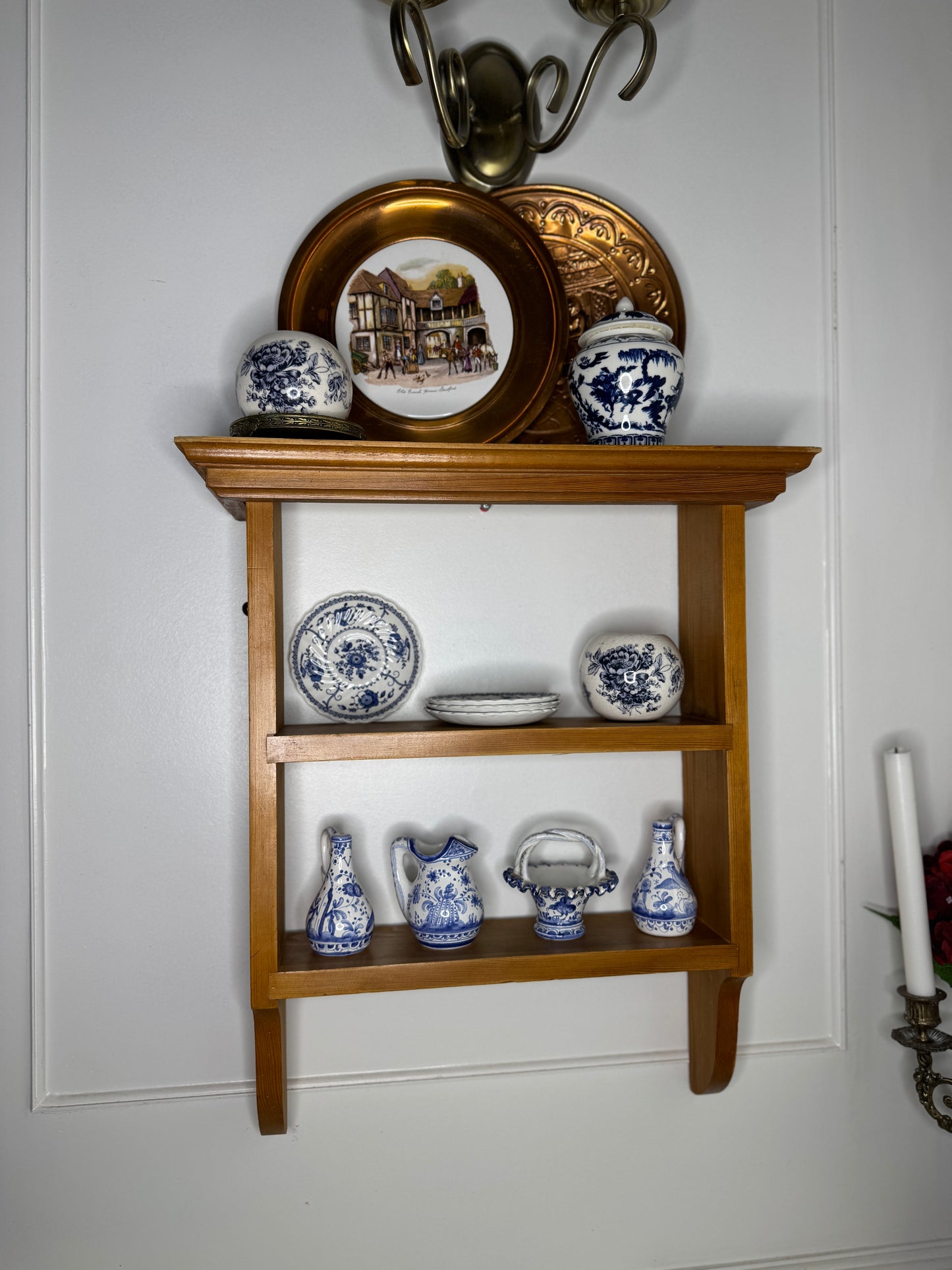 Vintage Pine Tier Shelf