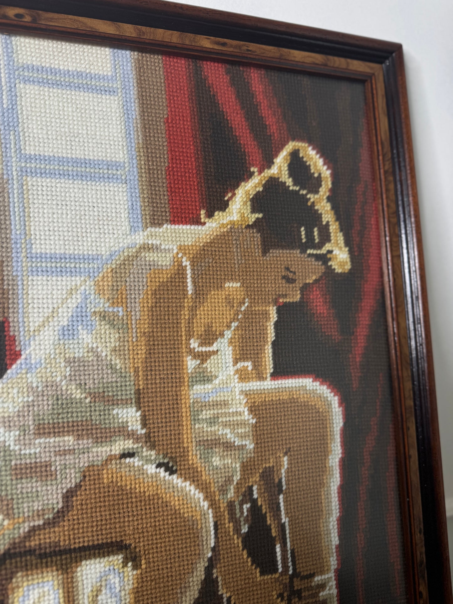 “The Graceful Dancer” – Hand-Stitched Gobelin Embroidery Art