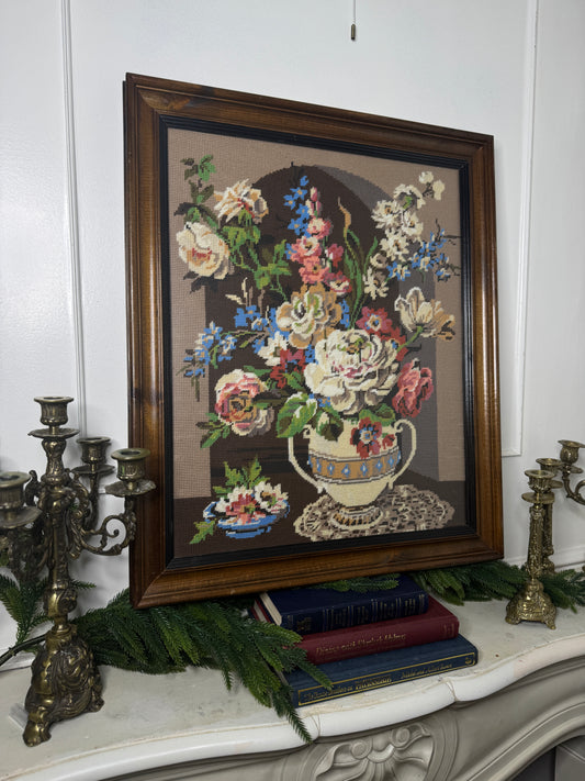 Rustic Elegance – Hand-Stitched Gobelin Embroidery Art