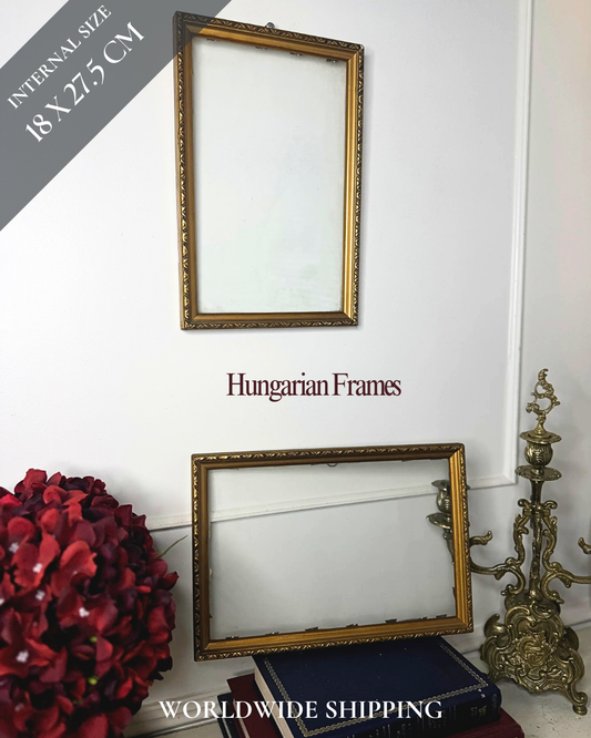 Old World Glamour – Hungarian Slim Gold Frame Pair