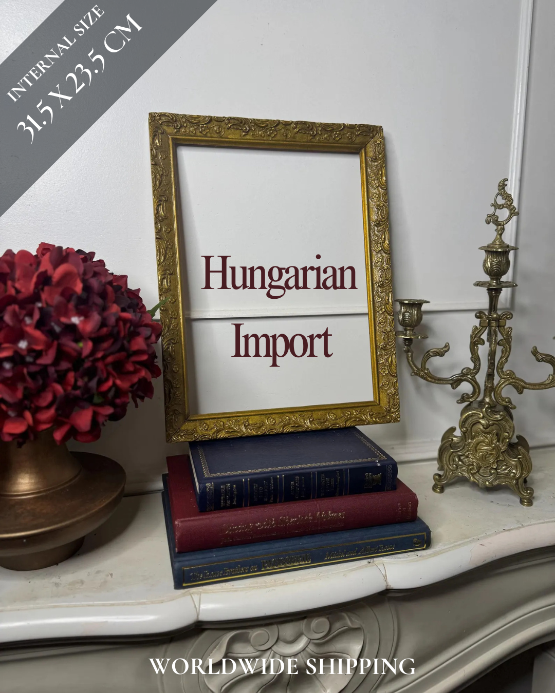 Golden Grandeur – Hungarian Floral Gilt Frame from Budapest