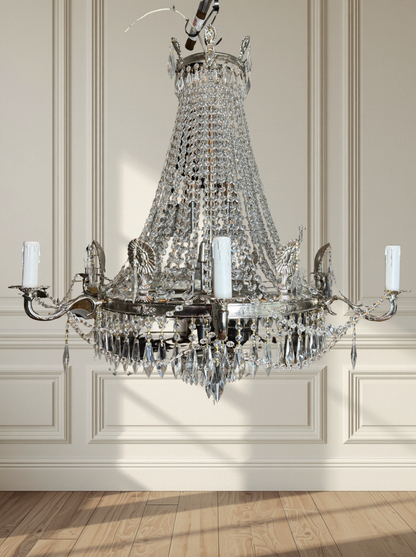 XXL Versailles Crystal Vintage French 16-Light Empire Ballroom Ceiling Chandelier
