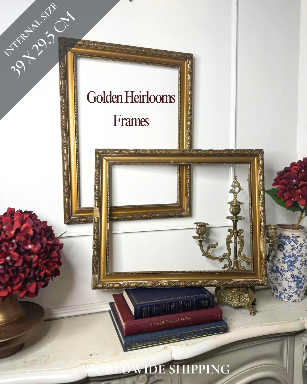 Golden Heirlooms – Antique Hungarian Ornate Gilt Frame Duo