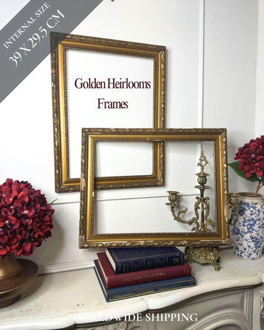 Golden Heirlooms – Antique Hungarian Ornate Gilt Frame Duo