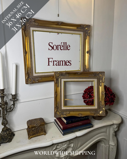 Vintage Ornate Gold Sorélle Frames with Optional White Mounts