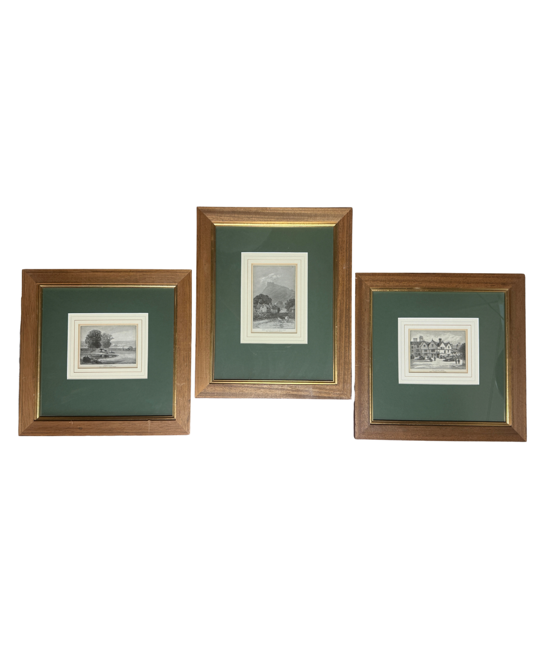 Alfred Rimmer Engravings Framed Oak Prints, Cheshire & Chester Antique Landscape Gallery Wall Set