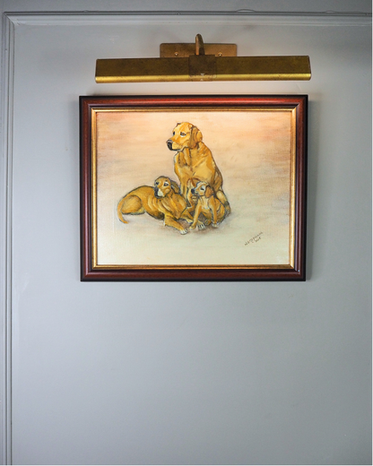 Family of Gold – Fine Retriever Oil Painting by N.G. Reynolds