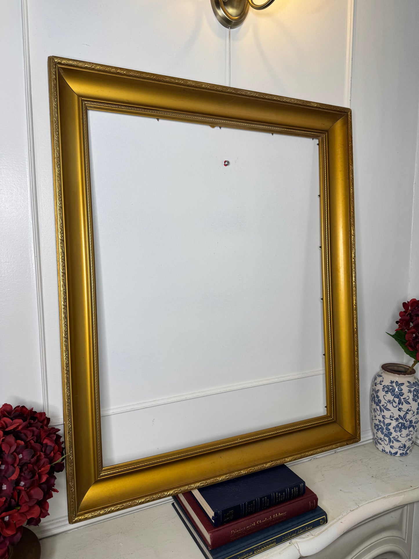 Extra Thick Antique Gold Frame – Large Rome Ornate Frame