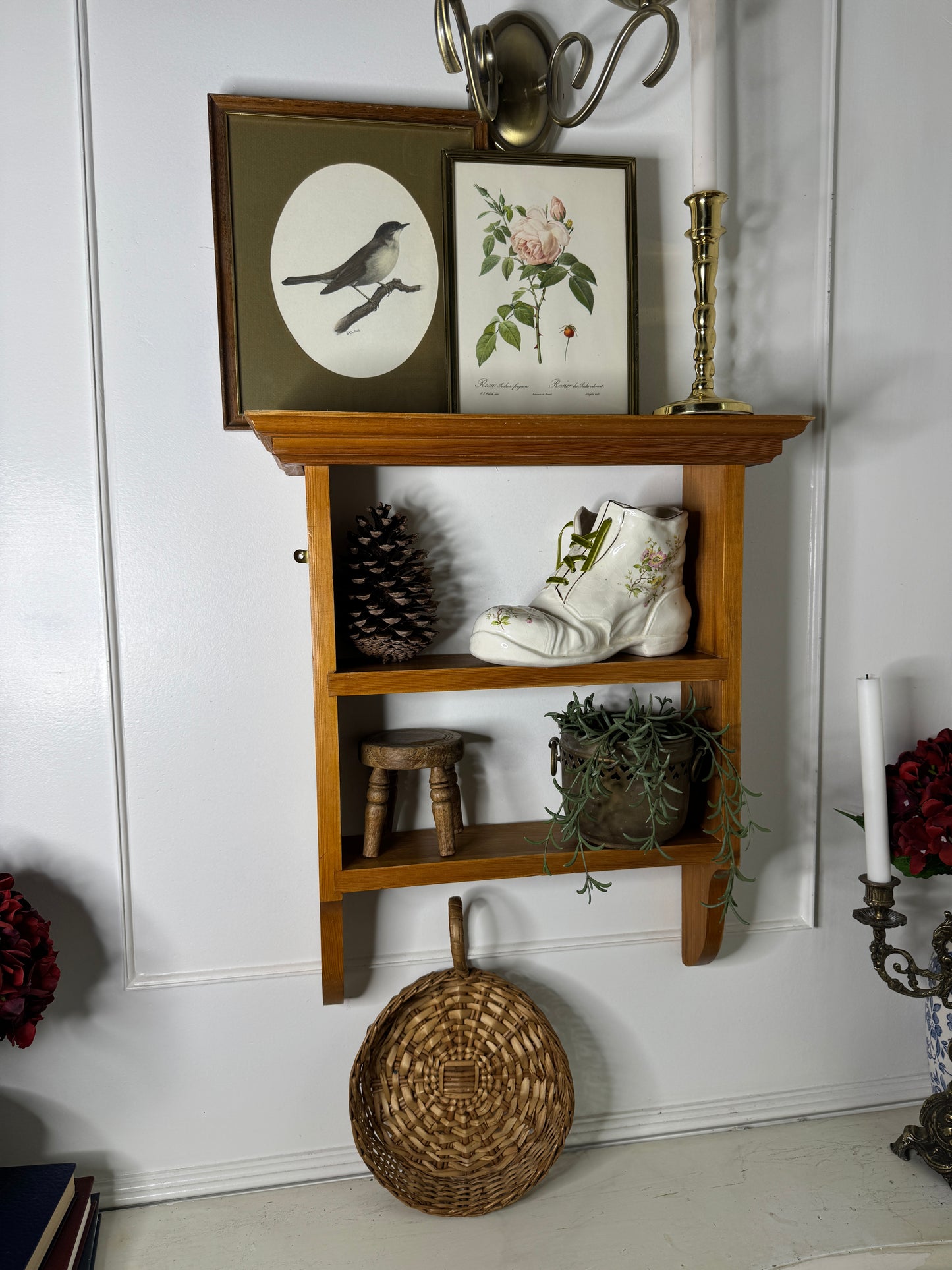 Vintage Pine Tier Shelf