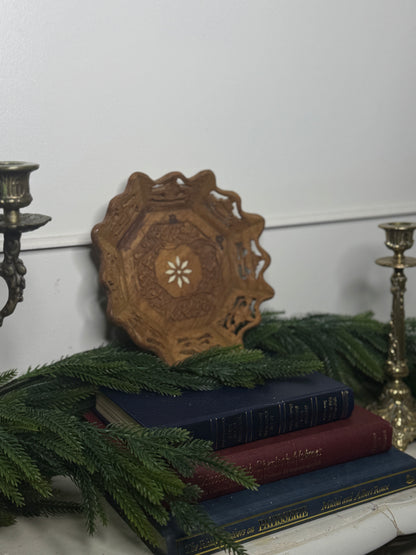 Vintage German Wooden Carved Mini Tray