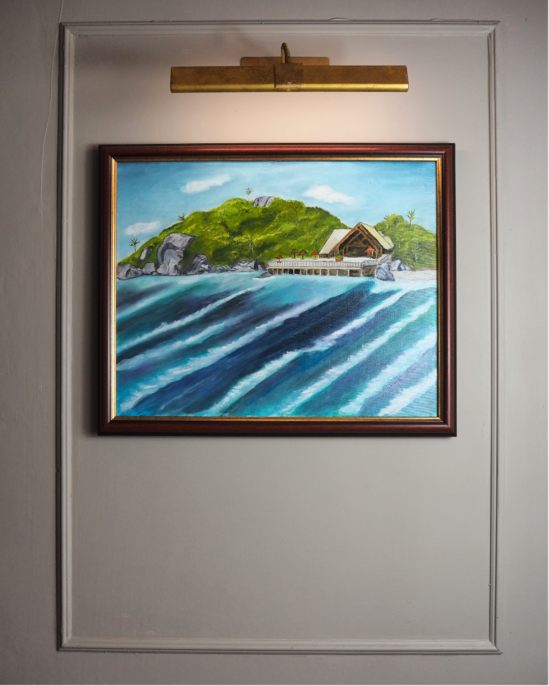 Ocean Breeze & Blue Skies - Original Oil Painting by N.G. Reynolds