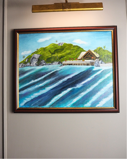 Ocean Breeze & Blue Skies - Original Oil Painting by N.G. Reynolds