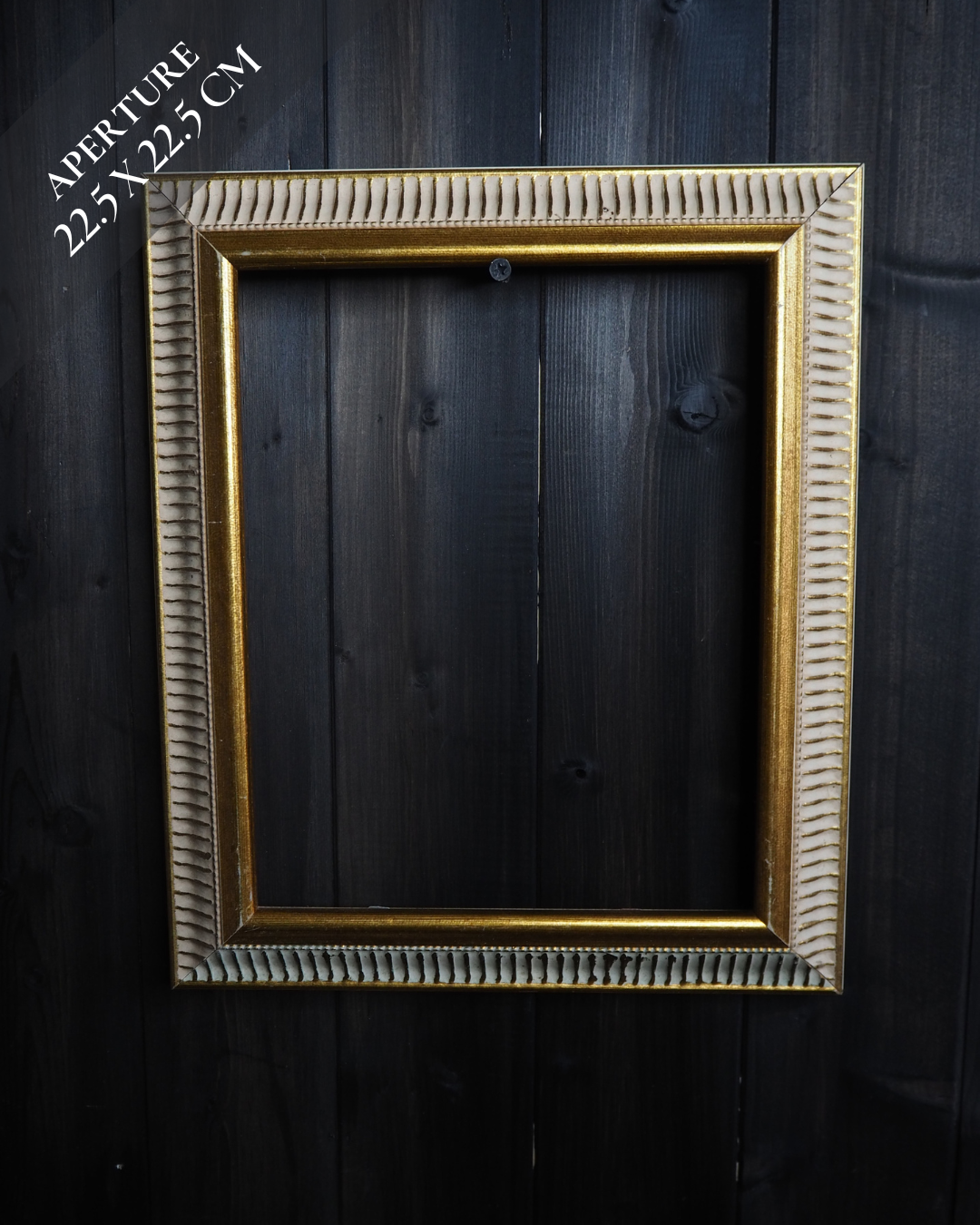 The Accent - Ridged Edge Vintage Frame Collection– Blue & Gold, Pink 60s–70s Style