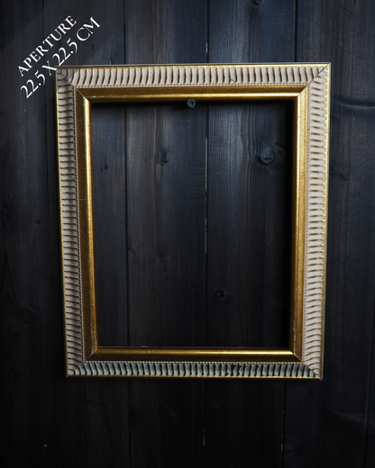 The Accent - Ridged Edge Vintage Frame Collection– Blue & Gold, Pink 60s–70s Style