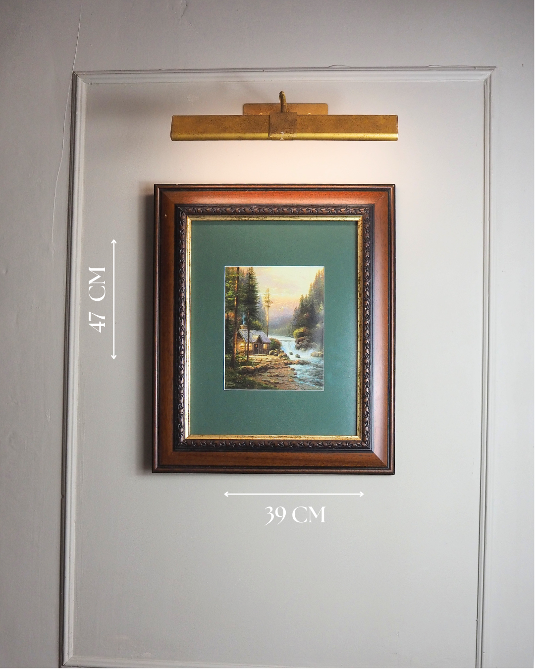 Thomas Kinkade –  Evening in the forest '95 Framed Print