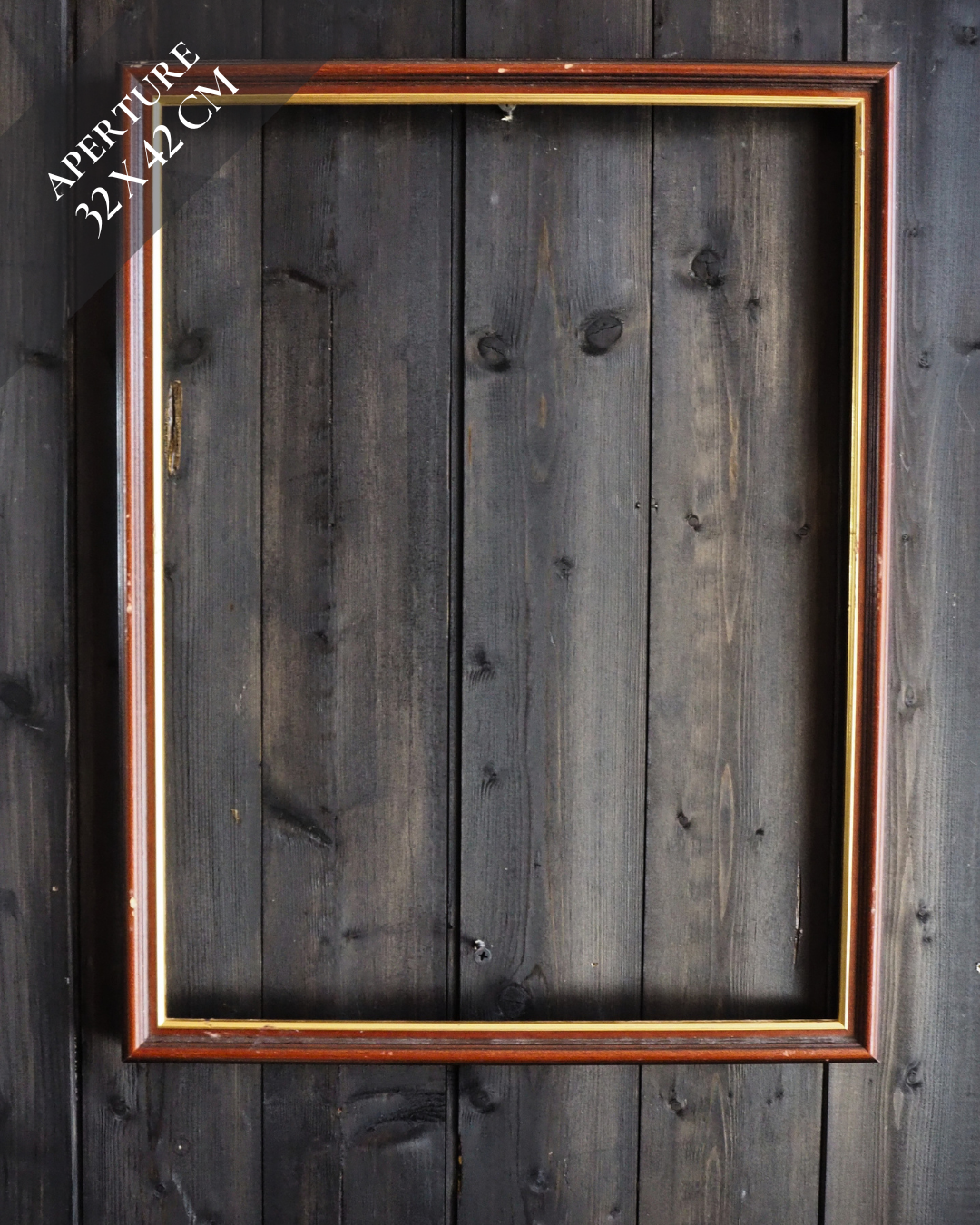 Vintage Mix of Wooden Frame Collection– Job lot ( 5 )- Rustic Wall Set
