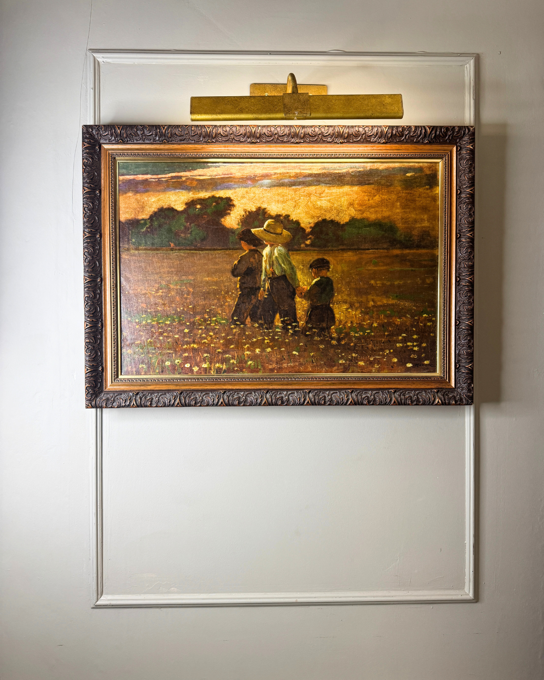 In the Mowing by Winslow Homer – Giclée Art Print in Ornate Heritage Frame
