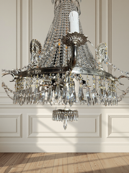 XXL Versailles Crystal Vintage French 16-Light Empire Ballroom Ceiling Chandelier