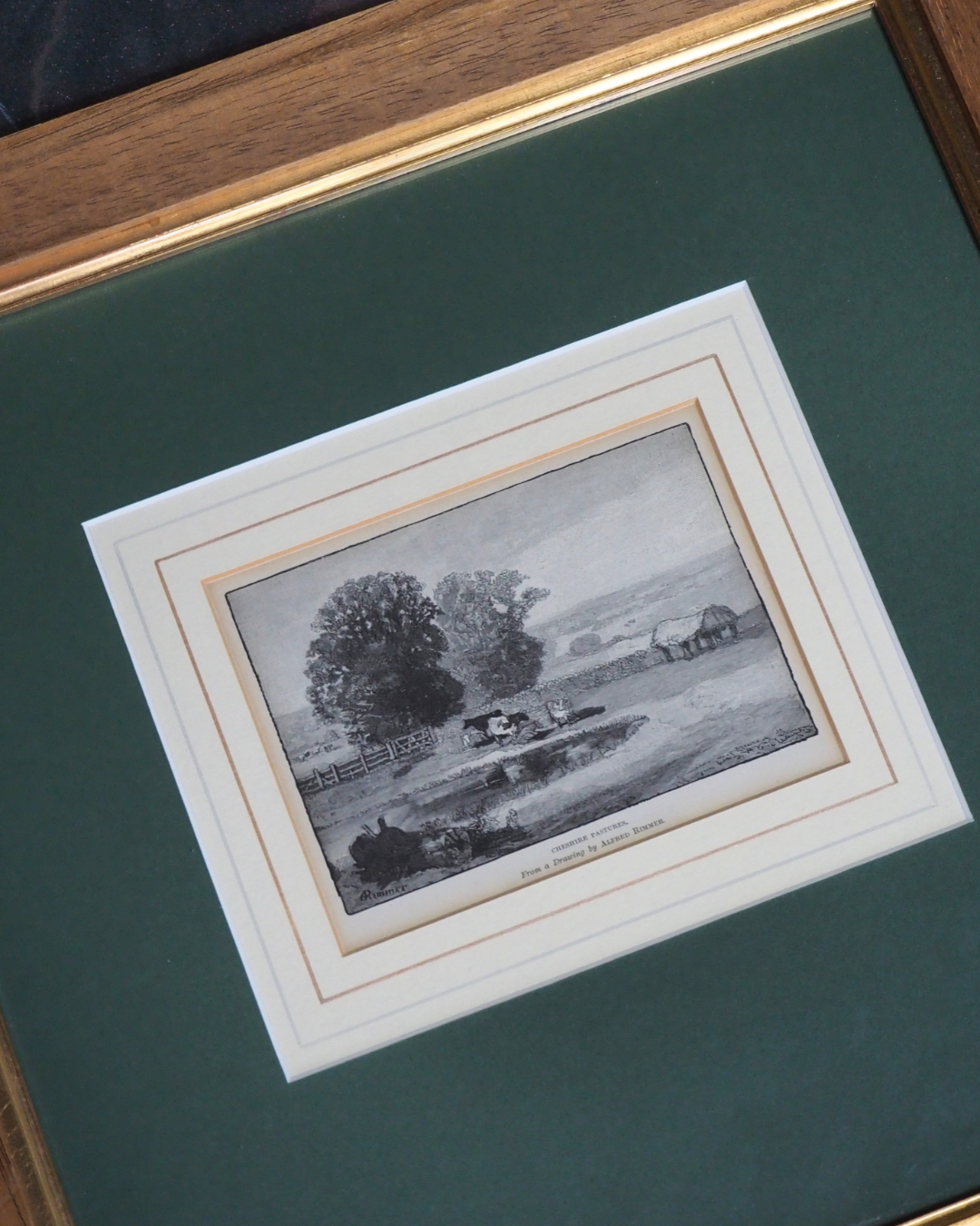 Alfred Rimmer Engravings Framed Oak Prints, Cheshire & Chester Antique Landscape Gallery Wall Set