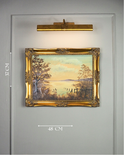 The Lake by M. Lonsdale (1969)-Signed Vintage Oil Painting