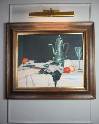 Scottish Colourist Inspired Still Life with Coffee Pot -Original Nichol Wheatley Oil Painting