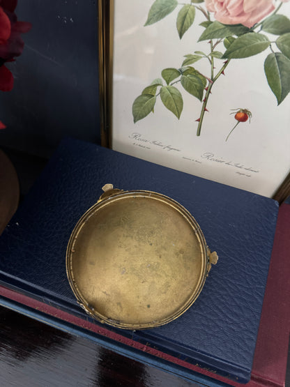 Antique Brass Jewellery Tray with Glass Top for Elegant Storage